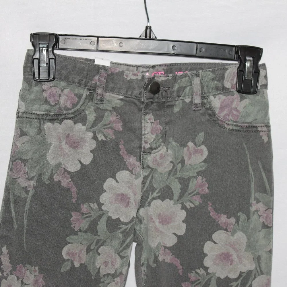 The Children's Place Gray Floral Jeggings